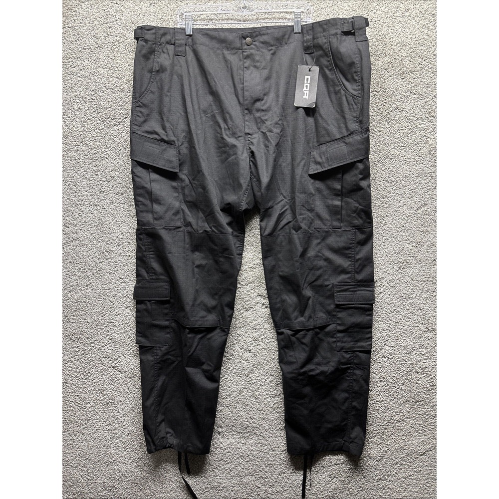 CQR‎ Gear Black Tactical Pants Men's 2XL Long Duratex Fabric UAP02 48x34 NEW NWT